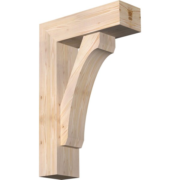 Ekena Millwork Legacy Block Smooth Bracket w/ Offset Brace, Douglas Fir, 7 1/2"W x 24"D x 36"H BKT0806X24X36LEC05SDF - main